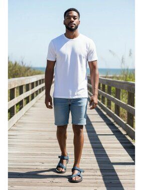 Teva Mens Blue Adjustable Strap Sandals Outdoor Comfort Blue/ blk Size 10